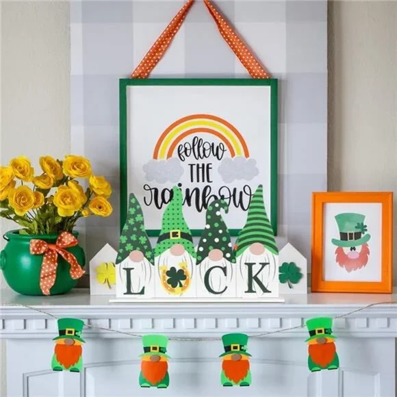 Valentines Day Decor & St Patricks Day Decorations 1PC Double-sided - Picture 7 of 8